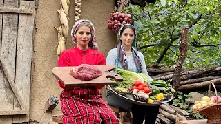 Vegetables Stuffed with Minced Beef Meat to Cook Arabic Dolma in Village