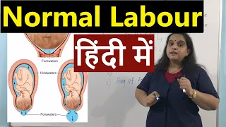 Normal Labour in Hindi (हिंदी) | Eutocia & Dystocia | True Labour Pain & False Labour Pain