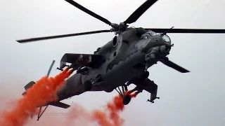 MIL Mi-24 HIND ATTACK HELICOPTER: SMOKY DISPLAY OF THE FLYING RUSSIAN CROCODILE! Миль Ми-24 Крокодил
