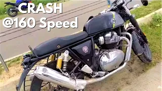 Royal Enfield Continental GT 650 CRASH @160Kmph Speed 😱😰 #Shorts