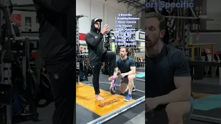 Advanced STABILITY Drill! Single Leg Sprinter Stand with Hanging Kettlebell Drop & Catch Keith Smith