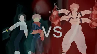 sukuna vs yuta fan animation stick nodes pro