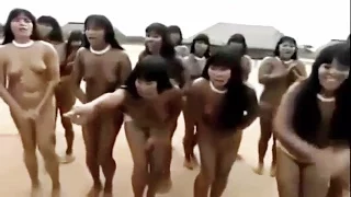 Yawalapiti tribal dance in Amazon