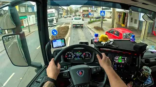 POV Truck Driving 🇩🇪 Scania R500 Germany Craziest Deilvery Places  ASMR 4k New Gopro