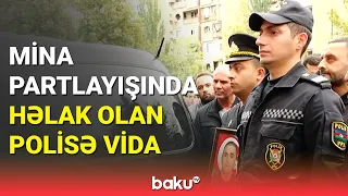 Mina terrorunun qurbanı polis Xəzər Zamanov dəfn edilir: mərasimdən görüntülər