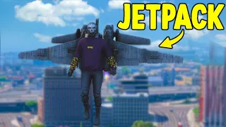 500MPH Jetpack Escapes Cops In GTA 5 RP