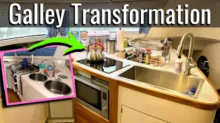 Sailboat Electric Galley Renovation Before and After