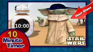 10 Minute Timer Baby Yoda with Epic Music and Loud Alarm. Perfect for Zoom and Classrooms.