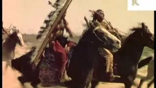 1960s Western, Riding Alongside Native Americans, Indians, Charging on Horseback, Ambush