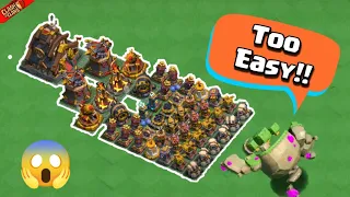 Most Dangerous Base in Clan Capital vs Mountain Golem | Clash of Clans