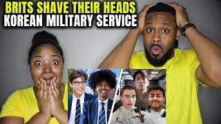 🇬🇧🇰🇷  British Students SHAVE THEIR HEADS For Korean Military Service!! (American Couple Reacts)