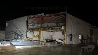 08-29-2021 LaPlace, LA - Hurricane Ida Destroys Power Grid - Buildings - Extreme Winds