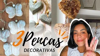 DIY | TRÊS IDEIAS DE PENCAS DECORATIVAS | IDEIAS FÁCEIS E BARATAS PARA DECORAR SUA CASA