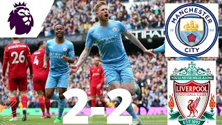 Man City Vs Liverpool Highlights| Liverpool 2-2 Man City| Premier league| Salah,Mane, De Bruyne