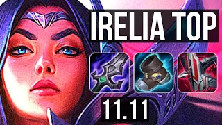 IRELIA vs CASSIOPEIA (TOP) | 15/1/4, 10 solo kills, Legendary, 500+ games | KR Diamond | v11.11