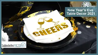 New Year's Eve Table Decor 2021| Tableclothsfactory.com