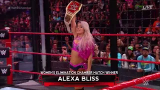 WWE ALEXA BLISS RETAINS HER TITLE!!! ELIMINATION CHAMBER 2018