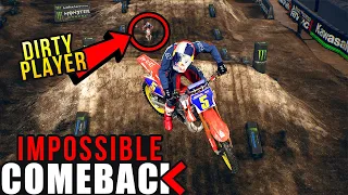 Impossible Comeback Against Some Dirty Riding - Monster Energy Supercross 3 Gameplay