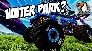 Monster Truck Water Slide Mayhem! 🚙💦 BeamNG Drive Custom Map Adventure