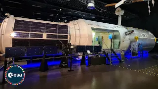 Walkthrough of the ISS Columbus and Zvezda modules replica at Space Expo in Noordwijk, NL #shorts