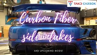 Porsche Cayman new carbon fiber side intakes from TAKD_Carbon and upcoming mods this year 2023! (4K)