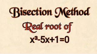 @btechmathshub7050Bisection Method f(x)=x³-5x+1