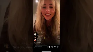 Sabrina Carpenter instagram live stream 19th February,2022