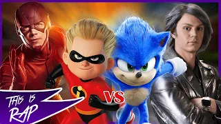 Flash vs Quicksilver vs Sonic vs Dash - Batalla de Rap | This is brayan Ft. Zarth Rap, Raw14, Andrés