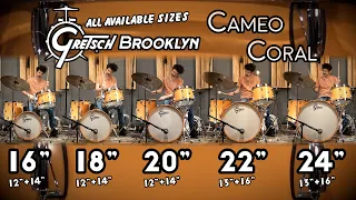 Gretsch Brooklyn Drum Kits, Every Outfit - EXCLUSIVE Cameo Coral Satin Finish