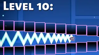 Geometry Dash: 10 Levels of Difficulty 😳 #shorts