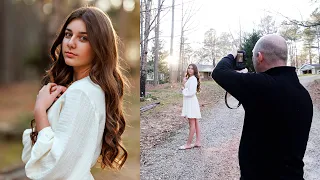 Golden Hour Girl Portrait with Backlight BTS | Natural Light Photography Tips for Beginners