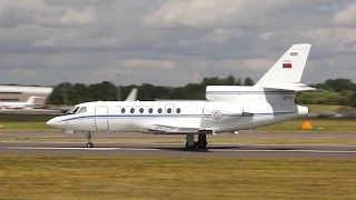 Dassault Falcon 50 Portuguese Air Force departure at Farnborough Airshow 2014 17403