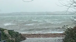 Storm Eunice: Southampton Water 18/02/2022