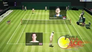 NEW MOD! FULL ACE TENNIS SIMULATOR 2022 - Murray vs. Djokovic - WB- The Most Realistic Tennis Game