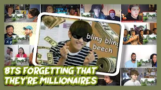 BTS forgetting that they're millionaires for 4 minutes REACTION MASHUP