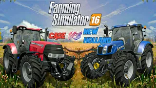 Case Vs New Holland in fs16 || Farming Simulator 16 | Timelapse !