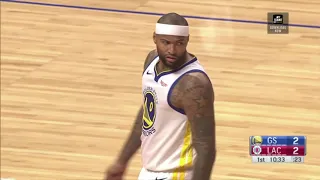 Demarcus Cousins FIRST Basket on the Golden State Warriors