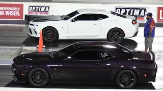 Camaro SS vs Challenger Scat Pack - drag racing