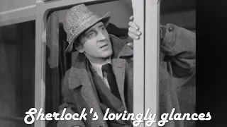 Клип: Влюбленные взгляды Шерлока (юниверсал джонлок, Шерлок Холмс Бэзил Рэтбоун)