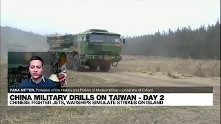China simulates strikes on second day of military drills around Taiwan • FRANCE 24 English