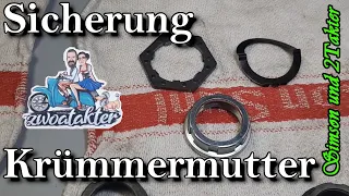 Simson Krümmermutter Fixierung, Aufsatz, Adapter, Halter, ohne Lockern, Krümmer immer fest.