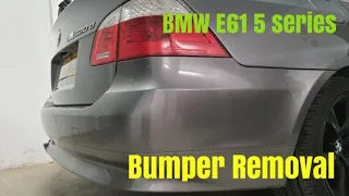 BMW E61 5 SERIES REAR BUMPER REMOVAL