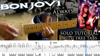 Bon Jovi - Always guitar solo lesson (with tablatures and backing tracks)