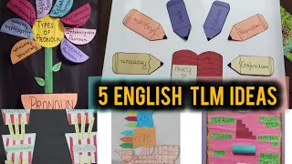 5 English TLM ideas ||B.Ed teaching aids for English ||Classroom decoration ideas #tlm #decoration