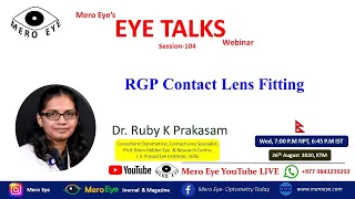 "RGP Contact Lens Fitting" Dr Ruby K Prakasam