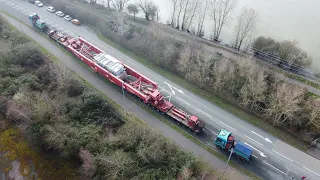 Millbrook Power Station transformer delivery and construction flyby including substation site.