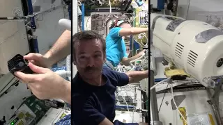 Chris Hadfield's ISS: International Space Salon! (A haircut in space)