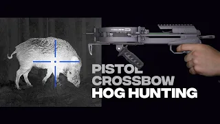 Ballista BAT PISTOL CROSSBOW Night Hunt Success - Killed a HOG! BIG Game!