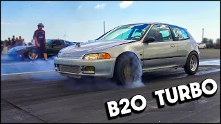 500hp on a Stock B20 Block! -- (Cayuga Import Drag Series)