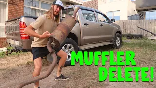 Making It Sound Good For Free!? (Muffler delete) : POOR MANS 4X4 HILUX BUILD EP4